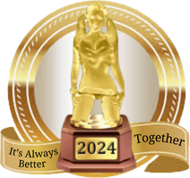 Golden Pigtails "It's Always Better Together" category award badge