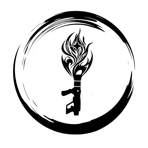 Once Burned story icon of a sci-fi mage's blow torch weapon.